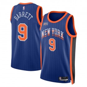 Canotte Uomo New York Knicks RJ Barrett Nike 2023-24 City Edition Blu Swingman